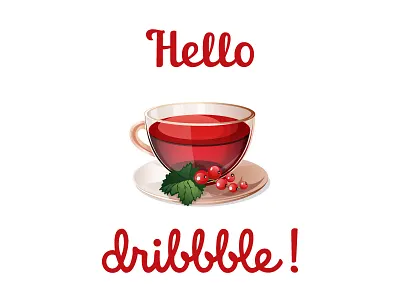 Herbal tea cartoon debut first shot hot drink icon illustration tea thanx vector