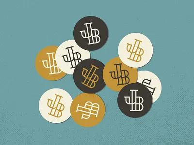 JB Stickers b branding icon j logo monogram stickers swag