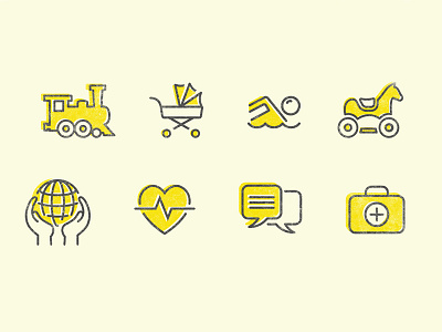 Charity icons by Rebekah Rhoden on Dribbble