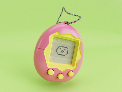 Tamagotchi 3d c4d childhood cinema digital game plastic render tamagotchi toy
