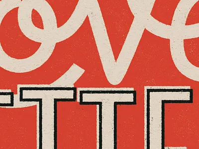Love Letter lettering love retro script texture type vintage