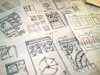 Mobile sketch concept mobile paper pen ui