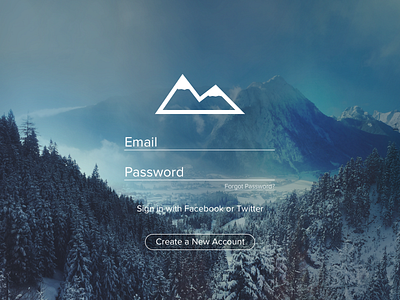 001 - Daily UI - Sign In Form daily ui email. sign up logo registration sign in winter