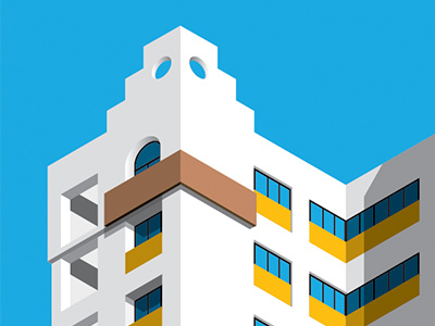 White Building architecture bold building design flat graphics minimal negative space