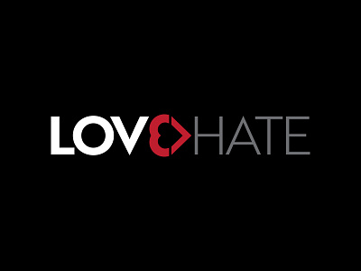 Love is greater than hate design graphic hate heart love