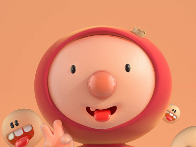 red nose 3d c4d