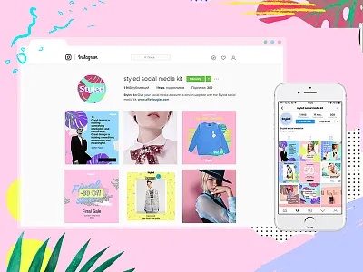 Styled Social media kit blog facebook fashion glam insta instagram lifestyle sale trend