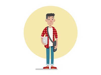 Student Character cartoon character illustration student vector