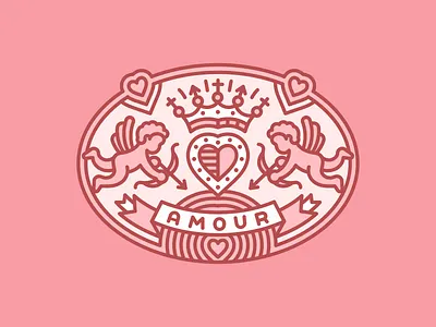 Amour arrow crown cupidon heart love valentine