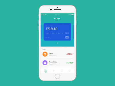 Wallet App iOS Design app card clean ios listing wallet