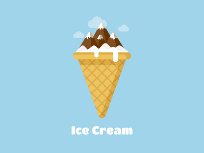 Icecream01 icecream illustration mountain