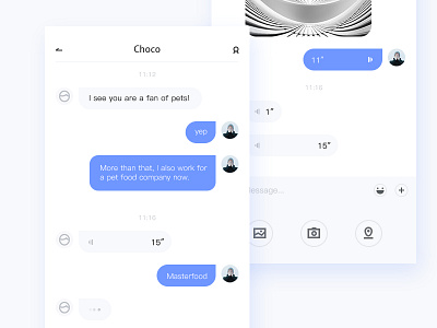 Message app chat design ios message profile ps radio ui user ux voice