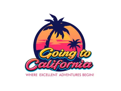 California 80s beach california design logo sunset unused