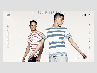 LookBook Page clean e commerce grey lookbook shop ui ux web