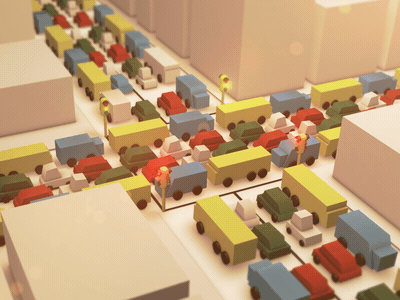 Gridlock 3d c4d cape town cars gridlock traffic