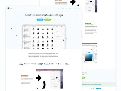 Iconjar website (v3) app basscss brand icons landing page mac pattern responsive website