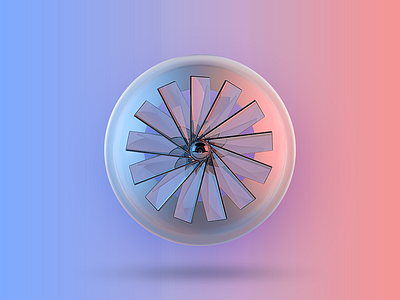 #18 涡轮发动机 c4d，ui，3d，icon