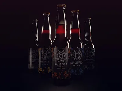 Lidbhy Gård Brewery beer bottle branding brewery label lidbhy gård quad