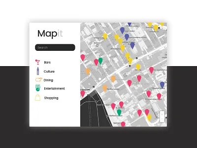 Daily UI #029 - Map 029 bar day 29 icon illustration location london map ui ui 029 ui 100