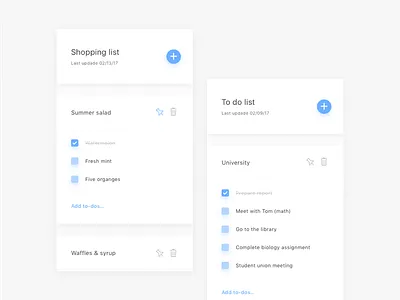 To Do / Shopping List app clean flat ios minimal mobile tasks to do ui ux