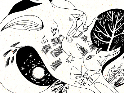 Forest Girl cartoon characters forest fox girl magic marushabelle