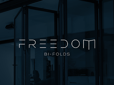 Logo design for Freedom Bi-Folds bi folds doors logo design minimal modern