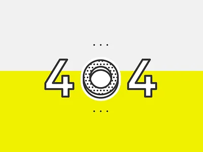 DailyUI Challenge #008 - 404 Page 008 404 bagel challenge donut hint page ui ux yellow