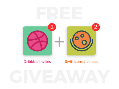 Giveaway dribbble freebie icons illustrations invites premium prospect swifticons