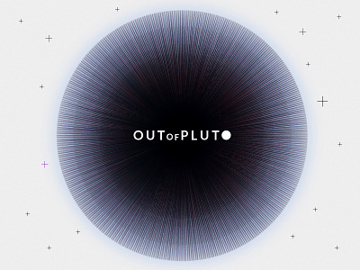 Out of pluto illustration lines vector