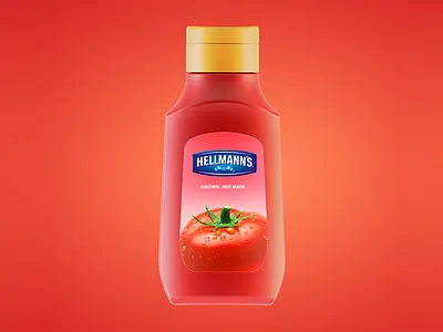 Ketchup 3D Model 3d bottle design ketchup kitchen maya model product red render student