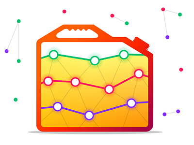 Fill Up Your Tank analysis art data design flat gas gradient illustration research tank vector