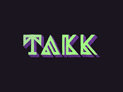 Takk abstract aurora halftone nordic northern lights norway takk thakyou thanks typography