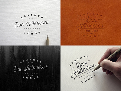 Leather Goods Identity branding identity leather lettering logo vintage
