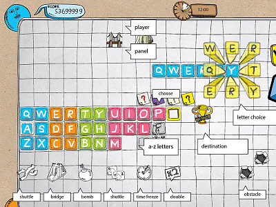 WORD BATTLE items game play tv