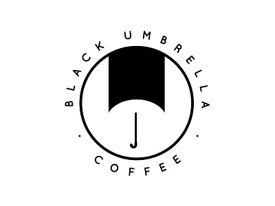 Black Umbrella Coffee Shop black branding coffee icon negative orlando simple space umbrella