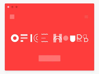 Office abstract logo office red shapes