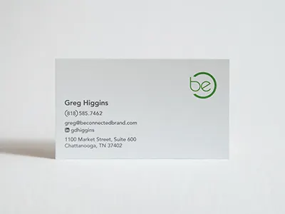 beConnected card branding business card logo
