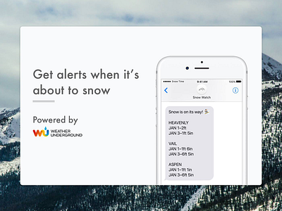 Snow Watch services sms snow