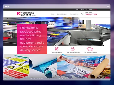NorthWest Banners Website banners manchester print ui ux website