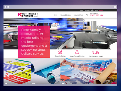 NorthWest Banners Website banners manchester print ui ux website