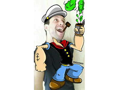 Transformation - Popeye drawing illustration popeye snapchat snapchat art transform