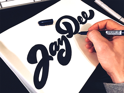 Jay Dee beats custom handtype j dilla lettering music paper script sketch soul type