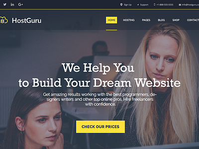 HostGuru - Responsive Hosting Company Template datacenter dedicated servers domains hosting html hosting template responsive hosting template vps hosting web hosting web hosting company web hosting template whmcs whmcs template