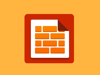 Building blocks for pages app icon block graphic icon identity illustrator logo page red
