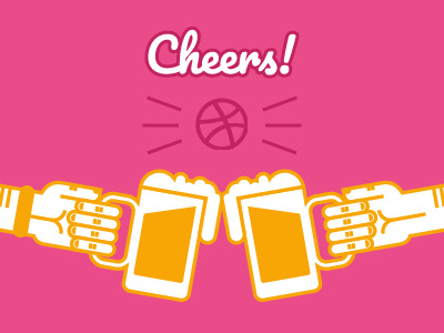 Hello Dribbble! cheers debut first shot hello invitation thanks