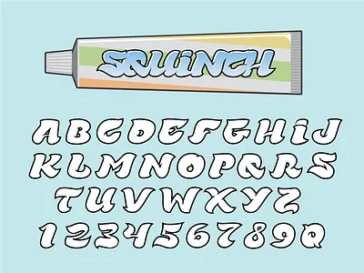 Toothpaste hiphop style font lettering typedesign