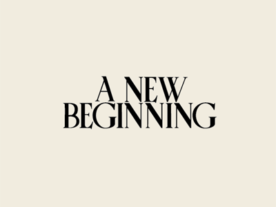 A New Beginning (Appropriate)