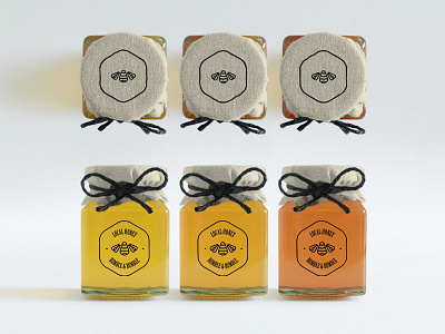 Local Honey Logo bee bees bumble design honey honey jar illustrator jar local honey logo photoshop