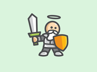 DewaGuard - Option 3 armor guard cute fun funny god strong illustrative illustration logo identity mascot character security antivirus shield defense shield protection software technology virus malware web website app