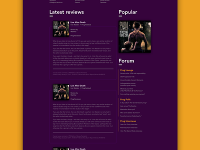 Progarchives Redesign Study I (Part 2) music redesign site